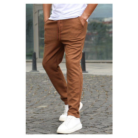 Madmext Brown Relaxed Fit Jogger Trousers 5480