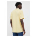Bavlnené polo tričko Wrangler žltá farba, jednofarebné