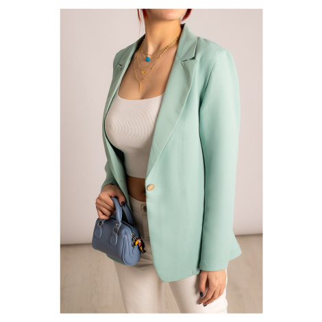 armonika Women's Mint Single Button Jacket