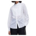 Karl Lagerfeld KL Monogram Lace Bib Shirt W 220W1600