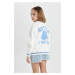 DEFACTO Girl College Collar Thick Soft Lined Bomber Cardigan