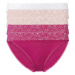 esmara® Dámske nohavičky s čipkou, 5 kusov (bledoružová/ružová/biela)