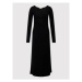 Trussardi Úpletové šaty 56D00625 Čierna Regular Fit