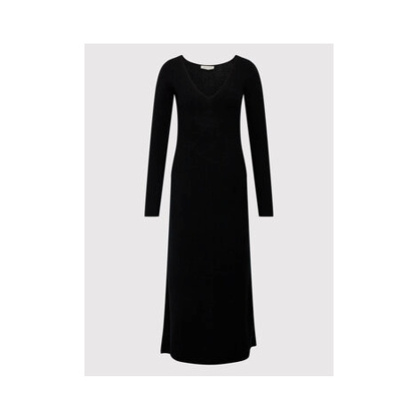 Trussardi Úpletové šaty 56D00625 Čierna Regular Fit