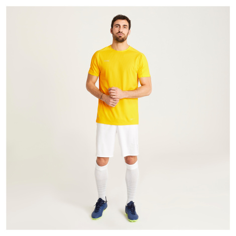 Futbalový dres VIRALTO CLUB s krátkym rukávom žltý KIPSTA