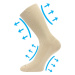 LONKA® Oregan ponožky béžové 1 pár 120561