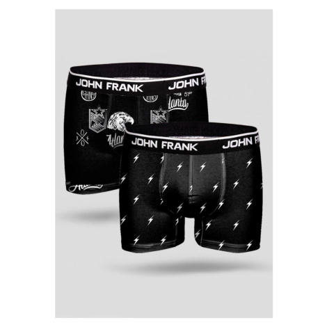 Pánske boxerky John Frank JF2BMC08 2PACK černá