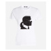 Tričko Karl Lagerfeld Boucle Profile T-Shirt White