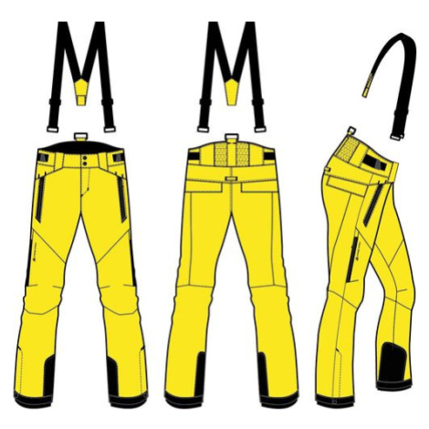 Men's ski pants with PTX membrane ALPINE PRO LERMON nano yellow