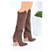 Fox Shoes Women's Brown Suede Boots