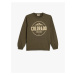 Koton Sweatshirt Long Sleeve Crew Neck City Themed Rose Gold