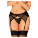 Podvazkový pás Obsessive Nesari garter belt Farba: Čierna