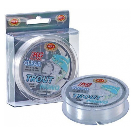 Wft vlasec trout mono clear 200 m - 0,20 mm 4,9 kg