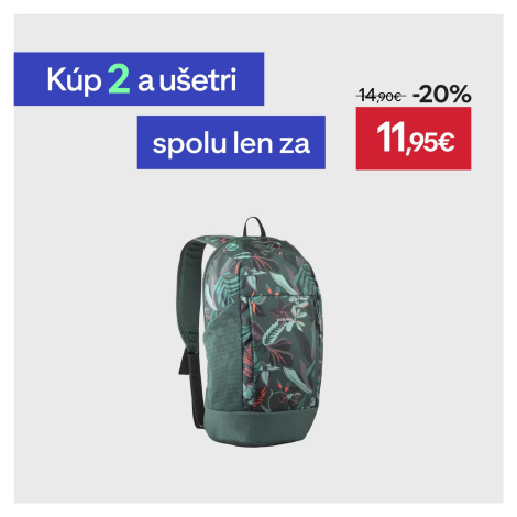 Turistický batoh NH100 10 l zelený s potlačou QUECHUA