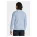 SVETER GANT MICRO COTTON TEXTURE C-NECK LAKE BLUE MELANGE