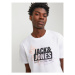 Jack&Jones Tričko Map Logo 12252376 Biela Standard Fit