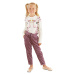 Denokids Giraffe Girl's T-shirt Velvet Trousers Set