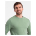 Ombre Men's BASIC sweatshirt with round neckline - green