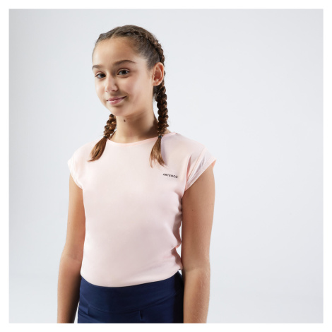 Dievčenské tričko Soft na tenis ružové ARTENGO