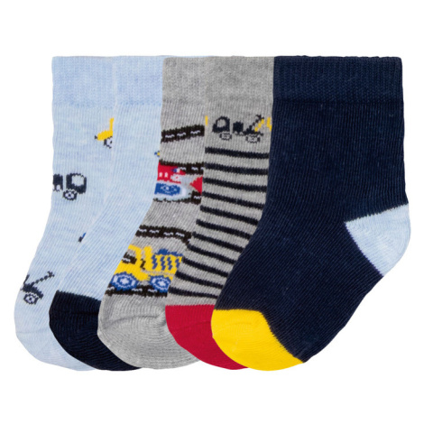 lupilu® Chlapčenské ponožky pre bábätká, 5 párov (vozidlá/námornícka modrá/modrá/žltá/sivá)
