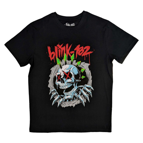 Blink 182 tričko Six Arrow Skull Čierna