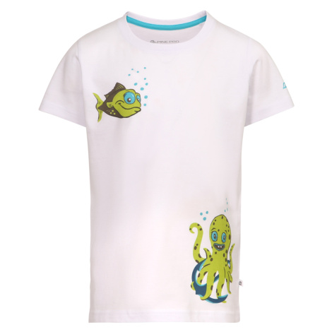 Children's cotton T-shirt ALPINE PRO MAARO white variant pc