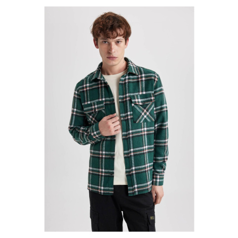 DEFACTO Regular Fit Pocket Plaid Lumberjack Long Sleeve Shirt