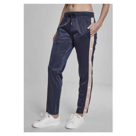 Women's sweatpants with button in navy blue/light pink/white