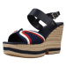 Tommy Hilfiger  ARTISANAL HIGH WEDGE  Sandále Modrá