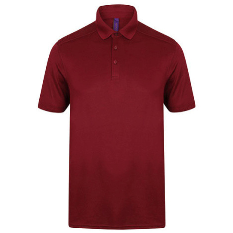 Henbury Pánske funkčné polo tričko H460 Burgundy