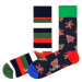 HAPPY SOCKS GINGERBREAD COOKIES GIFT SET 2P Klasické ponožky, mix, veľkosť