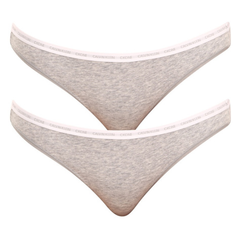 2pack dámske nohavičky CK ONE šedé (QD3789E-8HT) Calvin Klein