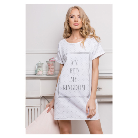Sivo-biela nočná košeľa Kingdom