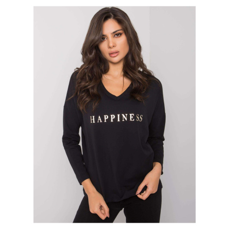 RUE PARIS Black Ladies Long Sleeve Shirt