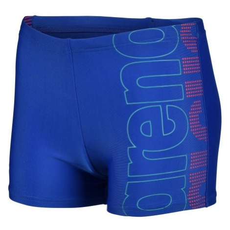 Arena boys swim short graphic royal/fluo red