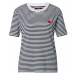 Zwillingsherz T-Shirt 'Amore'  biela / čierna / červená