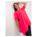 Fluo pink smooth viscose blouse larger size