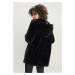 Dámsky kabát Urban Classics Hooded Teddy Coat black