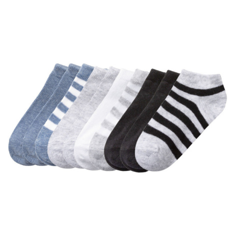 lupilu® Detské nízke ponožky, 10 párov (modrá/biela/sivá/čierna)