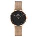 Daniel Wellington Analógové hodinky 'Classic Petite Melrose DW00100161'  ružové zlato / čierna