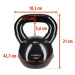 Kettlebell pokrytý vinylem HMS KNV10 10 kg, černý