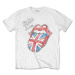 The Rolling Stones tričko Vintage British Tongue Biela