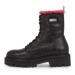 Tommy Jeans Členková obuv Tjw W Urban Boot Smooth Ltr Wl EN0EN02402 Čierna