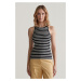 TRIČKO GANT STRIPED TANK TOP BLACK