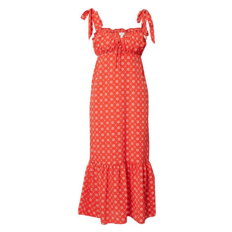 River Island Letné šaty 'MOLLY'  červená / biela