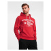 Ombre Men's college style printed kangaroo hoodie - red