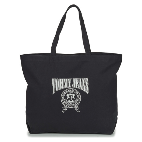 Tommy Jeans  TJW CANVAS TOTE  Veľká nákupná taška/Nákupná taška Čierna Tommy Hilfiger