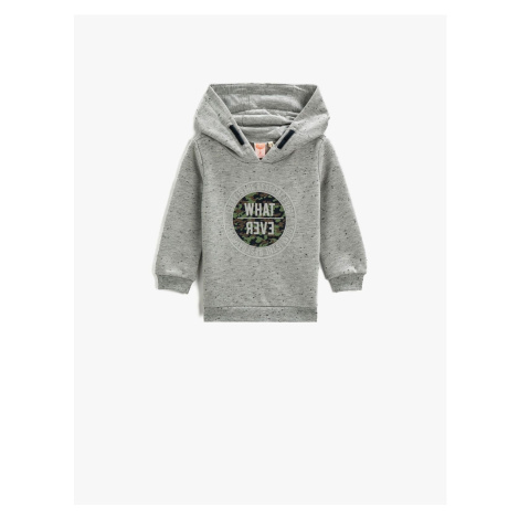 Koton Printed Hooded Sweatshirt