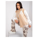 BÉŽOVO-BIELY MIKINOVÝ BOMBER PALMA -EM-BL-697.88-BEIGE-WHITE