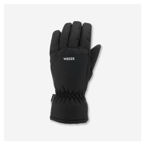 Detské hrejivé a nepremokavé lyžiarske rukavice - 100 čierne